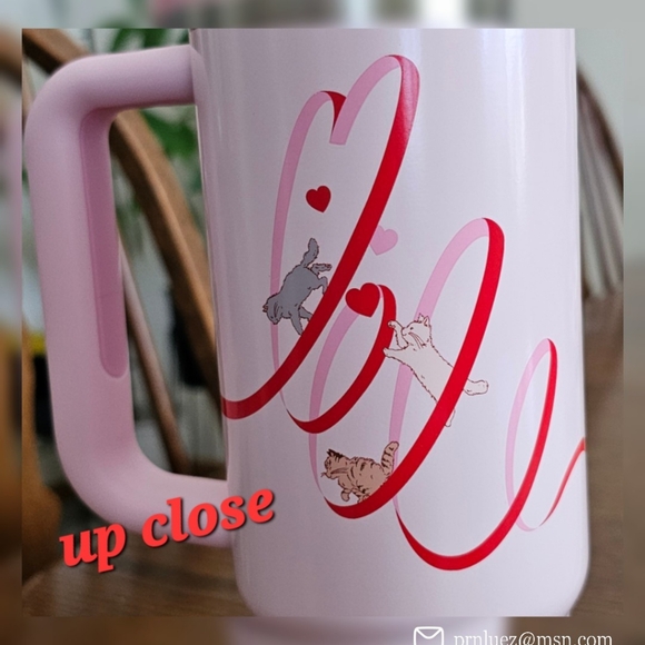 HP🥳🎉Stanley x Starbucks 2024 Valentine Pink 30oz Tumbler - Picture 2 of 5